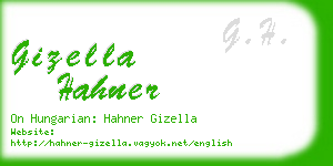 gizella hahner business card